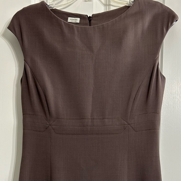 Agnona Cap Sleeve Fitted Cashmere Midi Dress Size 42 - Picture 7 of 11